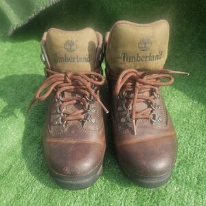 Timberland Euro Hiker Boot Womens 10M Brown Olive Green 95310